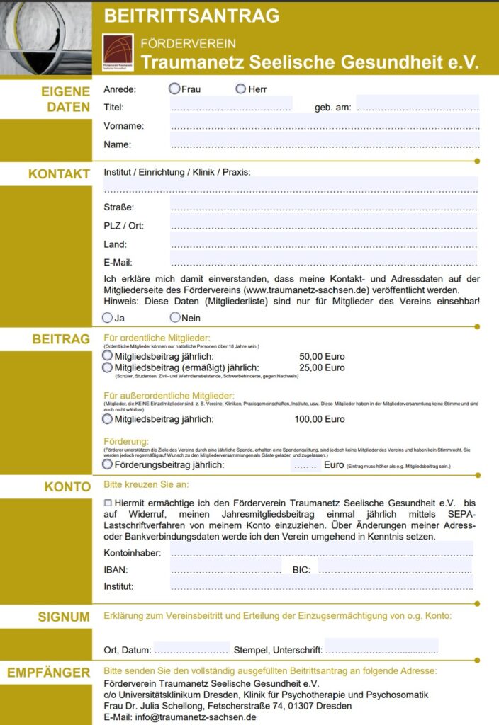 Bildschirmfoto Beitrittsantrag